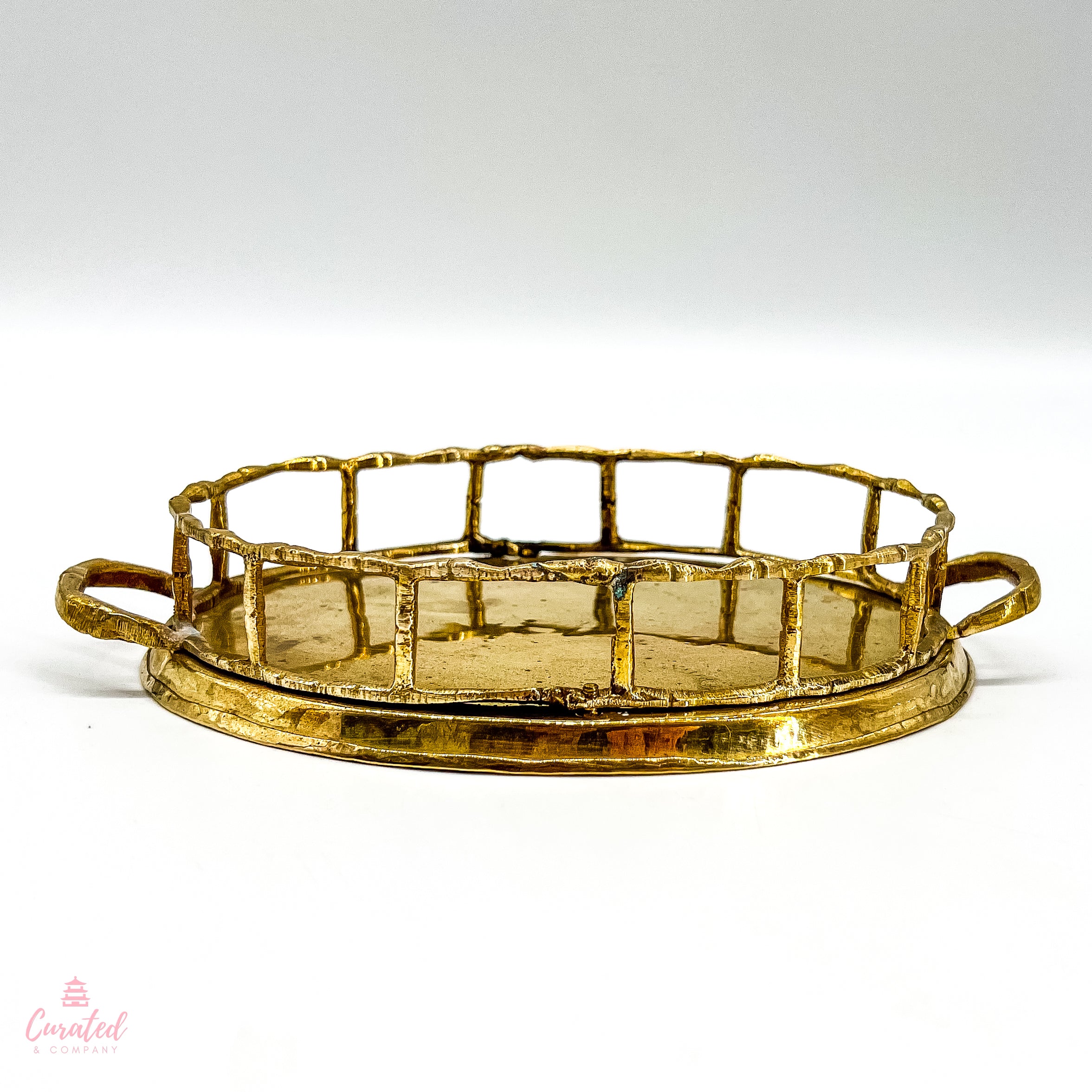 Vintage Brass Bamboo Tray, By the Case